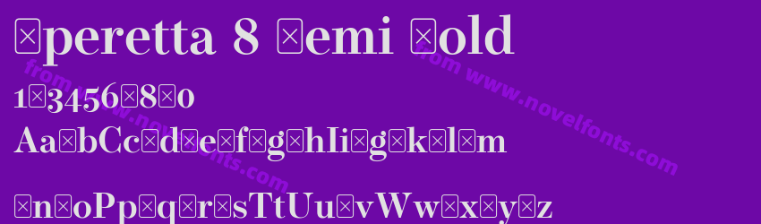 Operetta 8 Demi BoldPreview Operetta 8 Demi BoldPreview