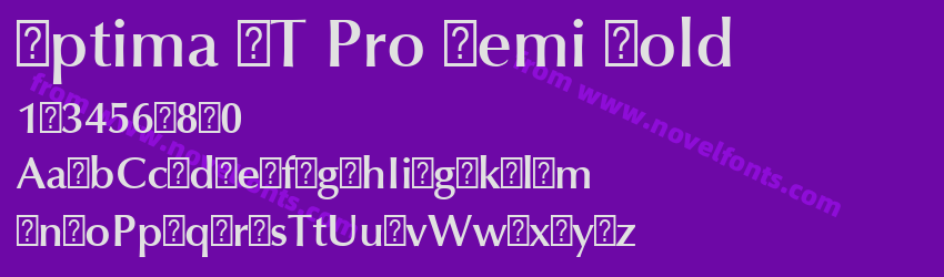 Optima LT Pro Demi BoldPreview Optima LT Pro Demi BoldPreview