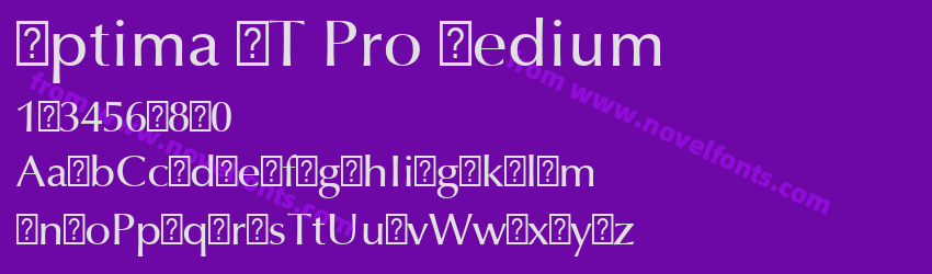 Optima LT Pro MediumPreview Optima LT Pro MediumPreview
