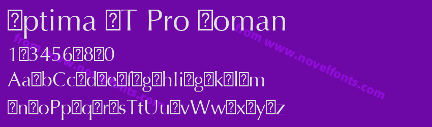 Optima LT Pro RomanPreview Optima LT Pro RomanPreview