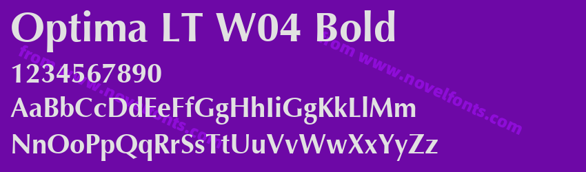 Optima LT W04 BoldPreview Optima LT W04 BoldPreview