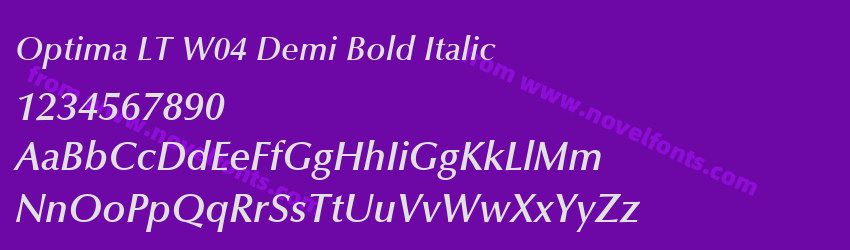 Optima LT W04 Demi Bold ItalicPreview Optima LT W04 Demi Bold ItalicPreview