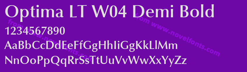 Optima LT W04 Demi BoldPreview Optima LT W04 Demi BoldPreview