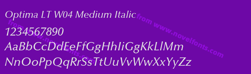 Optima LT W04 Medium ItalicPreview Optima LT W04 Medium ItalicPreview