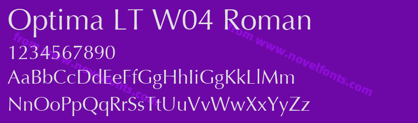 Optima LT W04 RomanPreview Optima LT W04 RomanPreview