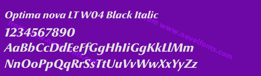 Optima nova LT W04 Black ItalicPreview Optima nova LT W04 Black ItalicPreview