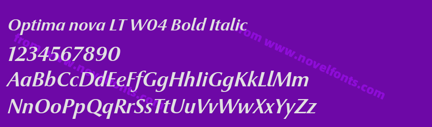 Optima nova LT W04 Bold ItalicPreview Optima nova LT W04 Bold ItalicPreview