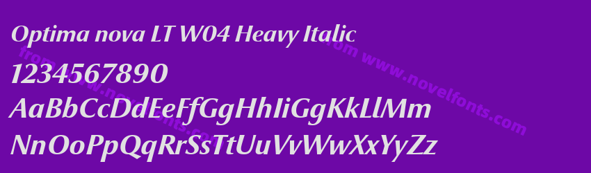 Optima nova LT W04 Heavy ItalicPreview Optima nova LT W04 Heavy ItalicPreview