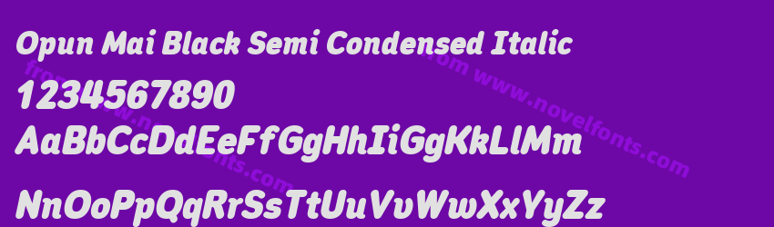 Opun Mai Black Semi Condensed ItalicPreview Opun Mai Black Semi Condensed ItalicPreview