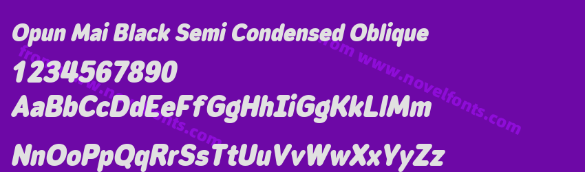 Opun Mai Black Semi Condensed ObliquePreview Opun Mai Black Semi Condensed ObliquePreview