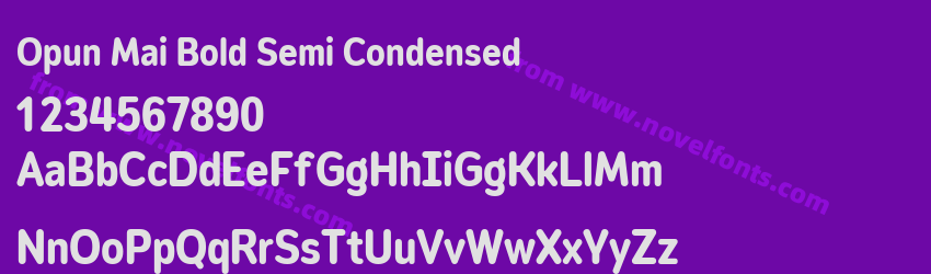 Opun Mai Bold Semi CondensedPreview Opun Mai Bold Semi CondensedPreview
