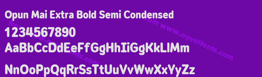 Opun Mai Extra Bold Semi CondensedPreview Opun Mai Extra Bold Semi CondensedPreview