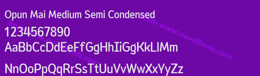 Opun Mai Medium Semi CondensedPreview Opun Mai Medium Semi CondensedPreview