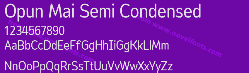 Opun Mai Semi CondensedPreview Opun Mai Semi CondensedPreview