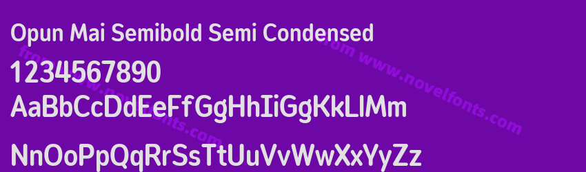 Opun Mai Semibold Semi CondensedPreview Opun Mai Semibold Semi CondensedPreview