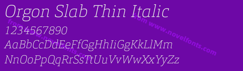 Orgon Slab Thin ItalicPreview Orgon Slab Thin ItalicPreview