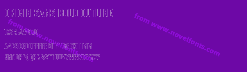Origin Sans Bold OutlinePreview Origin Sans Bold OutlinePreview
