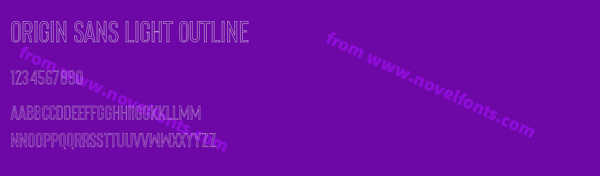 Origin Sans Light OutlinePreview Origin Sans Light OutlinePreview