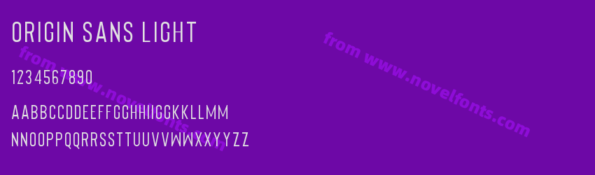 Origin Sans LightPreview Origin Sans LightPreview