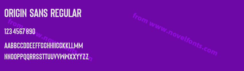 Origin Sans RegularPreview Origin Sans RegularPreview