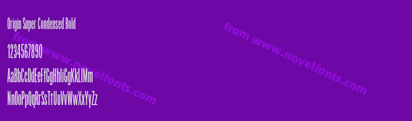 Origin Super Condensed BoldPreview Origin Super Condensed BoldPreview