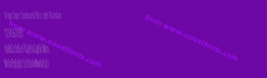 Origin Super Condensed Ultra Light BackslantPreview Origin Super Condensed Ultra Light BackslantPreview