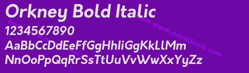 Orkney Bold ItalicPreview Orkney Bold ItalicPreview