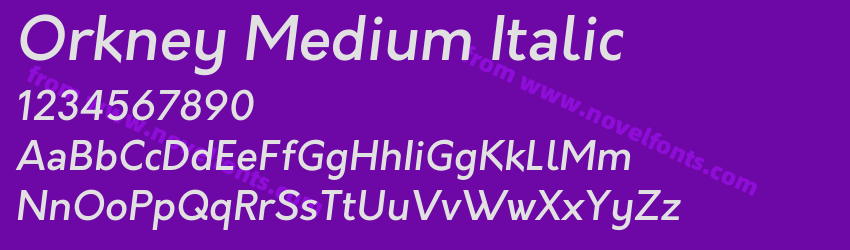 Orkney Medium ItalicPreview Orkney Medium ItalicPreview