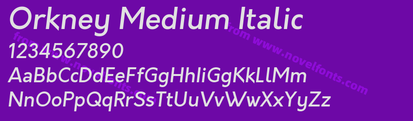 Orkney Medium ItalicPreview Orkney Medium ItalicPreview