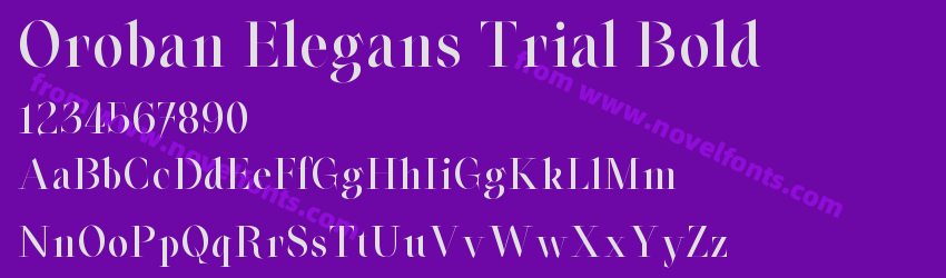 Oroban Elegans Trial BoldPreview Oroban Elegans Trial BoldPreview