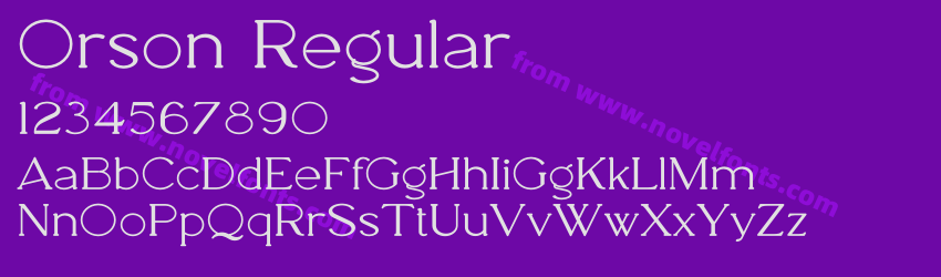 Orson RegularPreview Orson RegularPreview