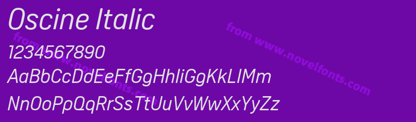 Oscine ItalicPreview Oscine ItalicPreview