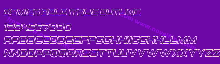 Osmica Bold Italic OutlinePreview Osmica Bold Italic OutlinePreview