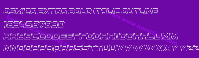 Osmica Extra Bold Italic OutlinePreview Osmica Extra Bold Italic OutlinePreview