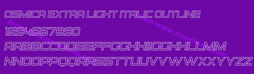 Osmica Extra Light Italic OutlinePreview Osmica Extra Light Italic OutlinePreview