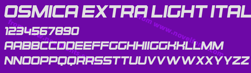 Osmica Extra Light ItalicPreview Osmica Extra Light ItalicPreview