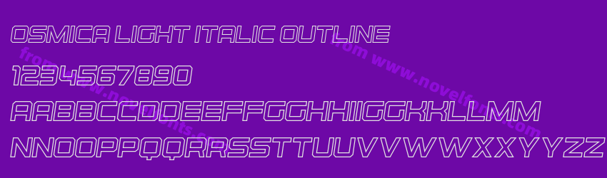 Osmica Light Italic OutlinePreview Osmica Light Italic OutlinePreview