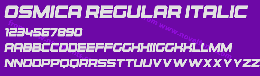 Osmica Regular ItalicPreview Osmica Regular ItalicPreview