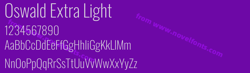 Oswald Extra LightPreview Oswald Extra LightPreview