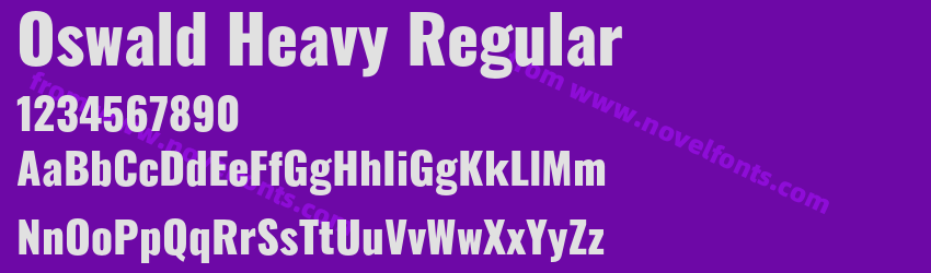 Oswald Heavy RegularPreview Oswald Heavy RegularPreview