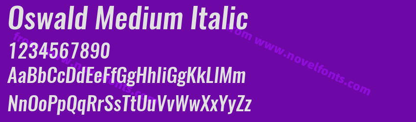 Oswald Medium ItalicPreview Oswald Medium ItalicPreview