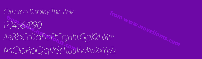 Otterco Display Thin ItalicPreview Otterco Display Thin ItalicPreview