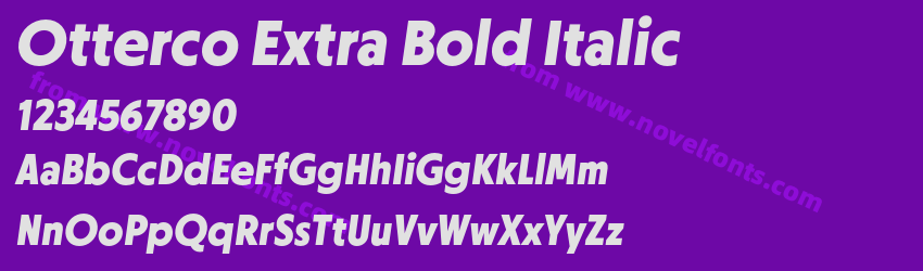 Otterco Extra Bold ItalicPreview Otterco Extra Bold ItalicPreview