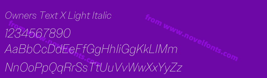 Owners Text X Light ItalicPreview