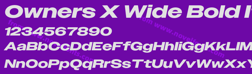Owners X Wide Bold ItalicPreview