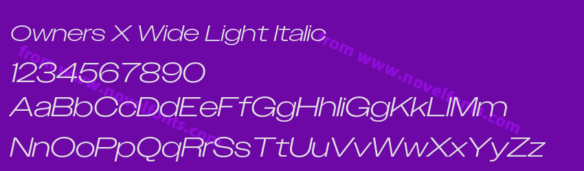 Owners X Wide Light ItalicPreview
