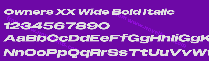 Owners XX Wide Bold ItalicPreview