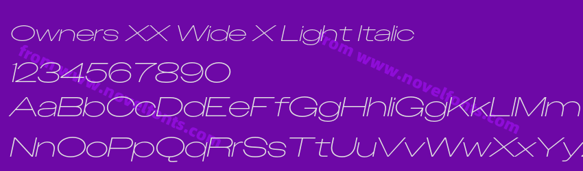 Owners XX Wide X Light ItalicPreview