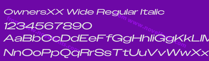 OwnersXX Wide Regular ItalicPreview