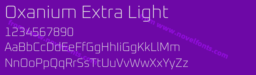 Oxanium Extra LightPreview Oxanium Extra LightPreview